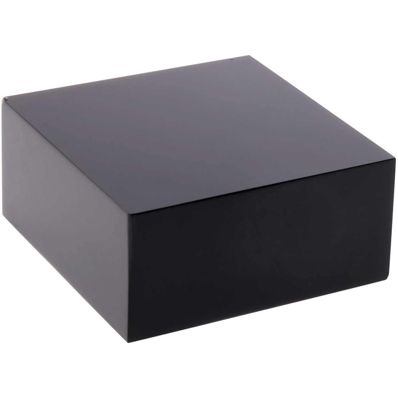 Plymor Black Polished Acrylic Square Display Block, 1" H x 2" W x 2" D